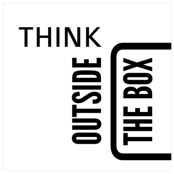 Sticker mural avec citation – Think outside the box